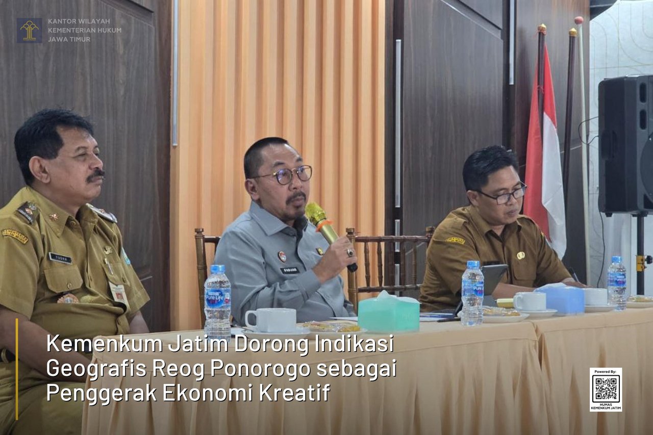 *Kemenkum Jatim Dorong Indikasi Geografis Reog Ponorogo sebagai Penggerak Ekonomi Kreatif*