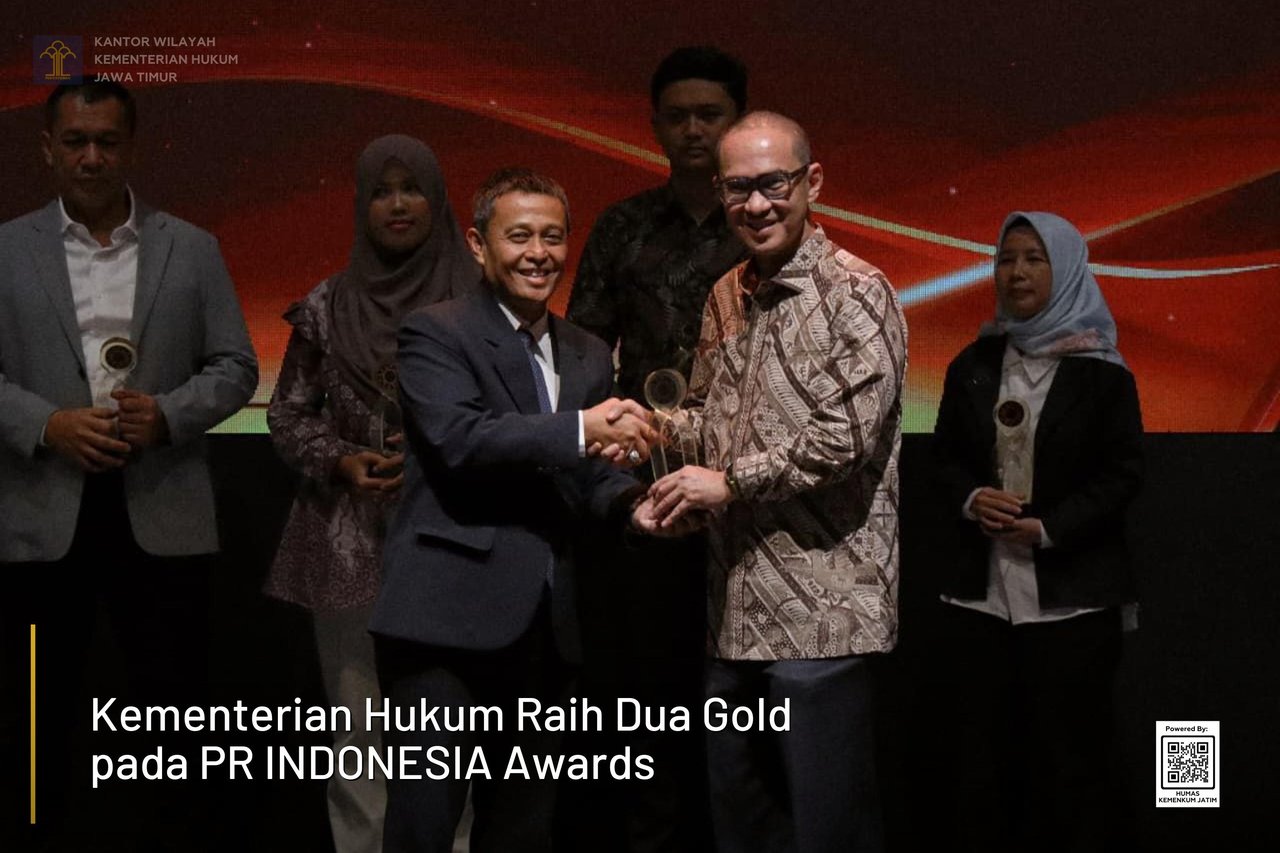 Kementerian Hukum Raih Dua Gold pada PR INDONESIA Awards