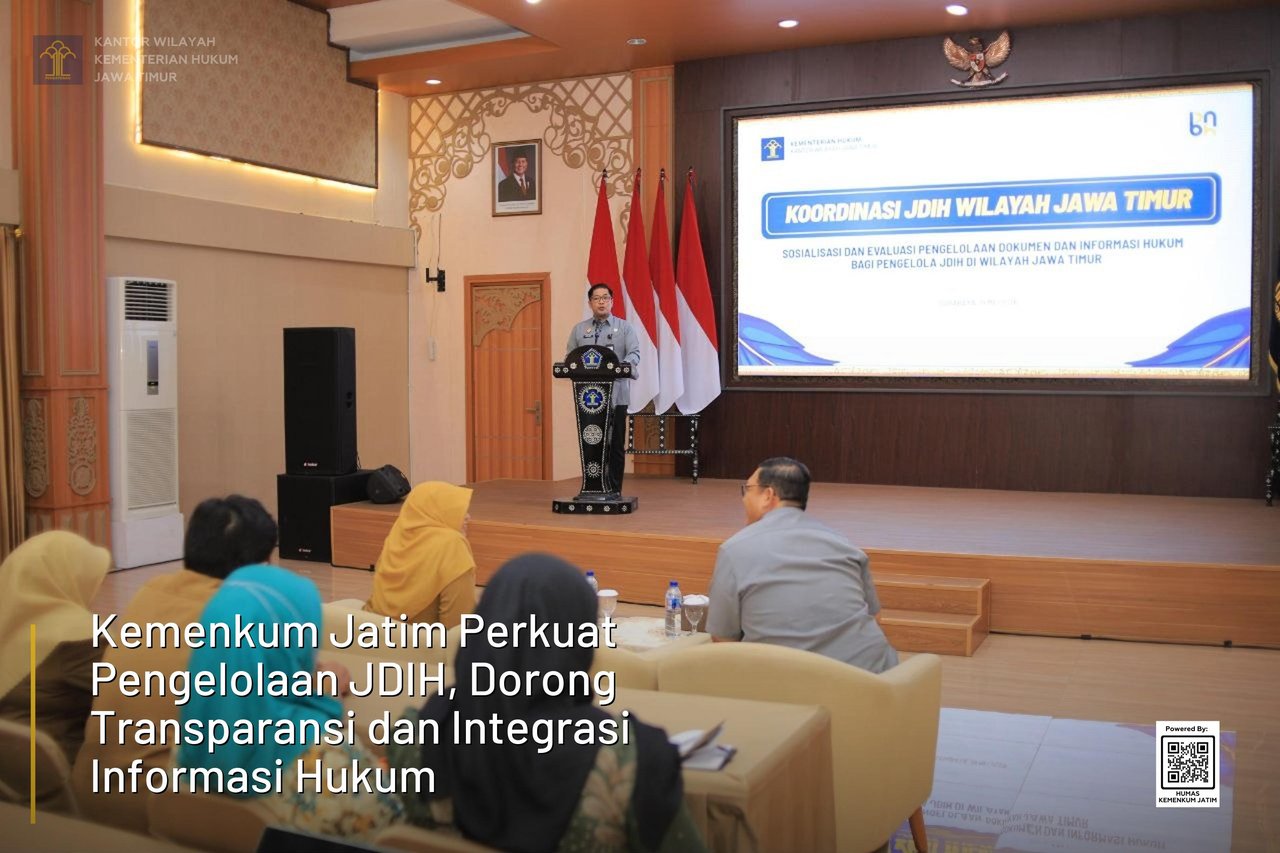 Kemenkum Jatim Perkuat Pengelolaan JDIH, Dorong Transparansi dan Integrasi Informasi Hukum