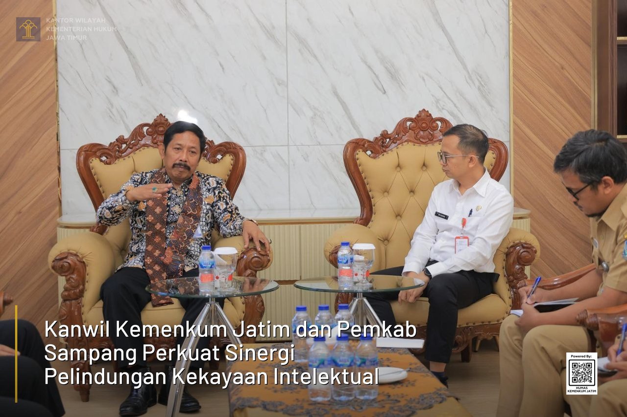 Kanwil Kemenkum Jatim dan Pemkab Sampang Perkuat Sinergi Pelindungan Kekayaan Intelektual