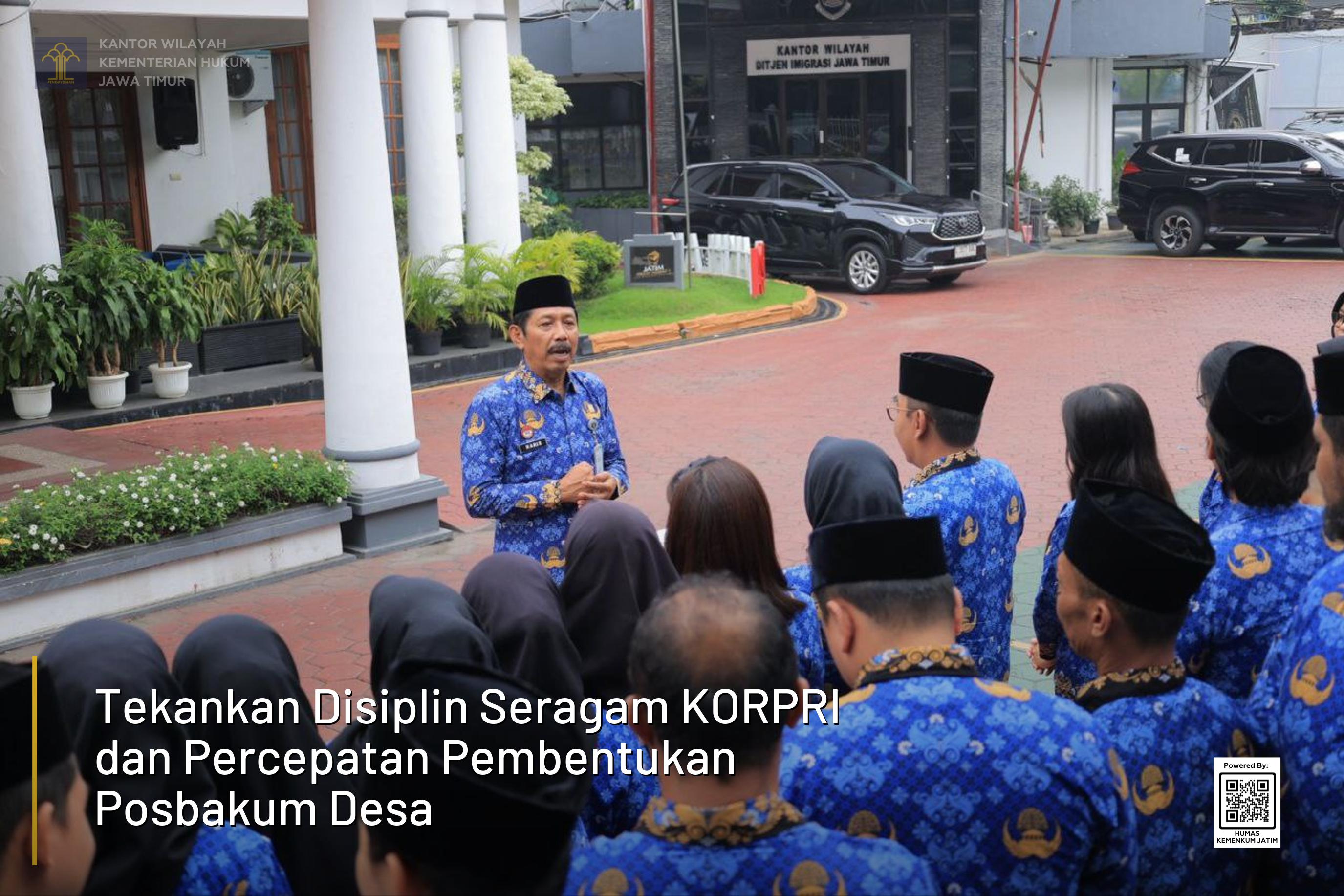 Tekankan Disiplin Seragam KORPRI dan Percepatan Pembentukan Posbakum Desa
