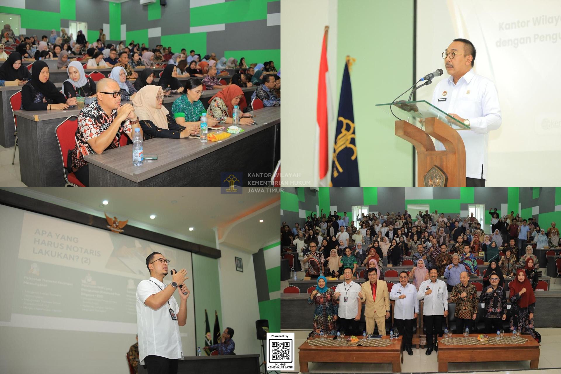 Kolase Kemenkum Jatim Gelar Pembinaan PMPJ untuk Notaris Bakorwil Madiun, Targetkan 100% Kepatuhan