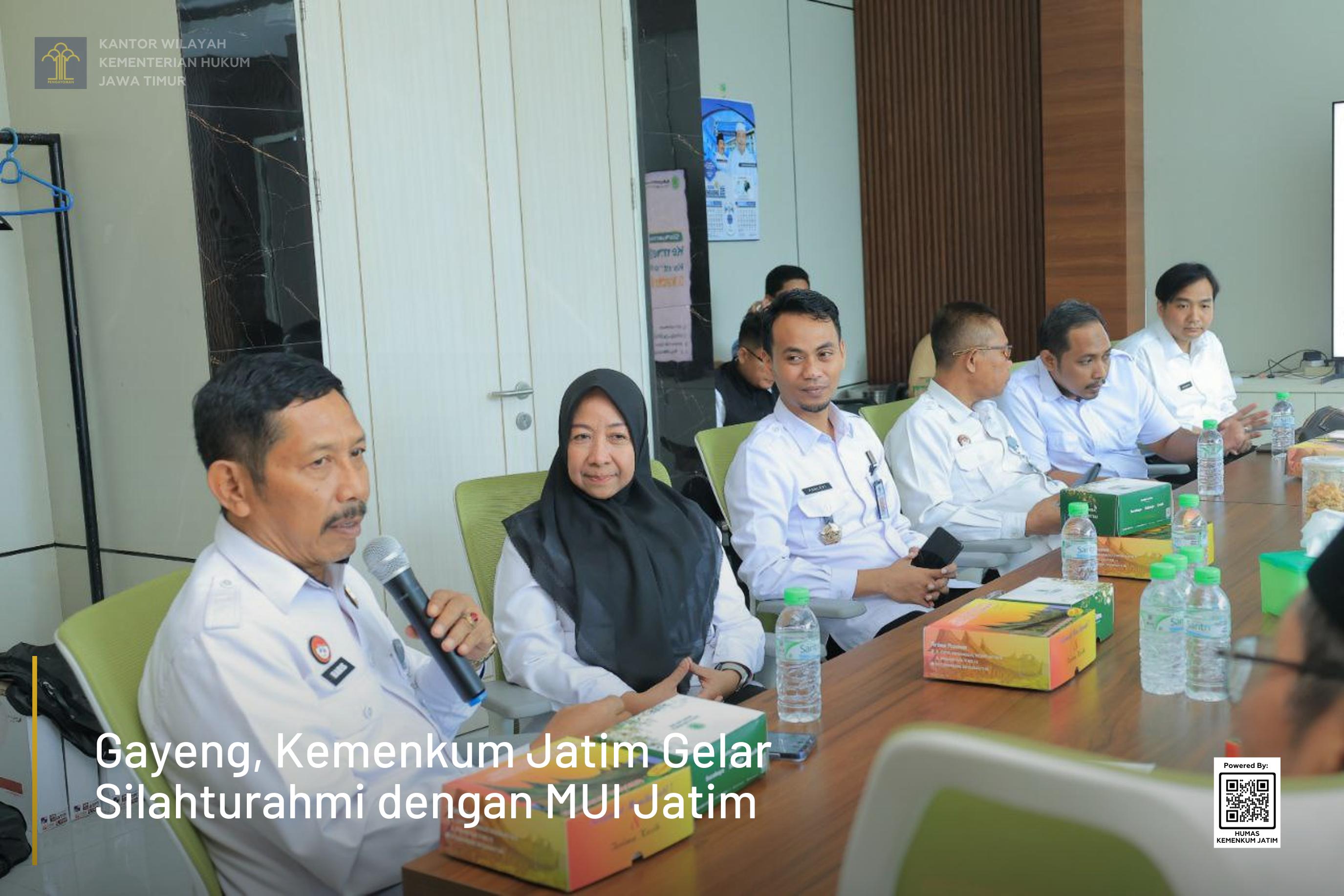 Gayeng, Kemenkum Jatim Gelar Silahturahmi dengan MUI Jatim