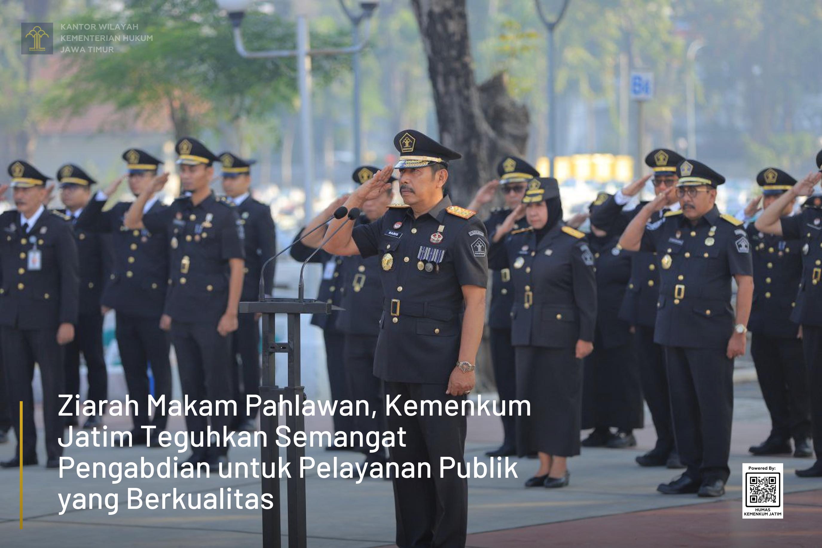 Ziarah Makam Pahlawan, Kemenkum Jatim Teguhkan Semangat Pengabdian untuk Pelayanan Publik yang Berkualitas