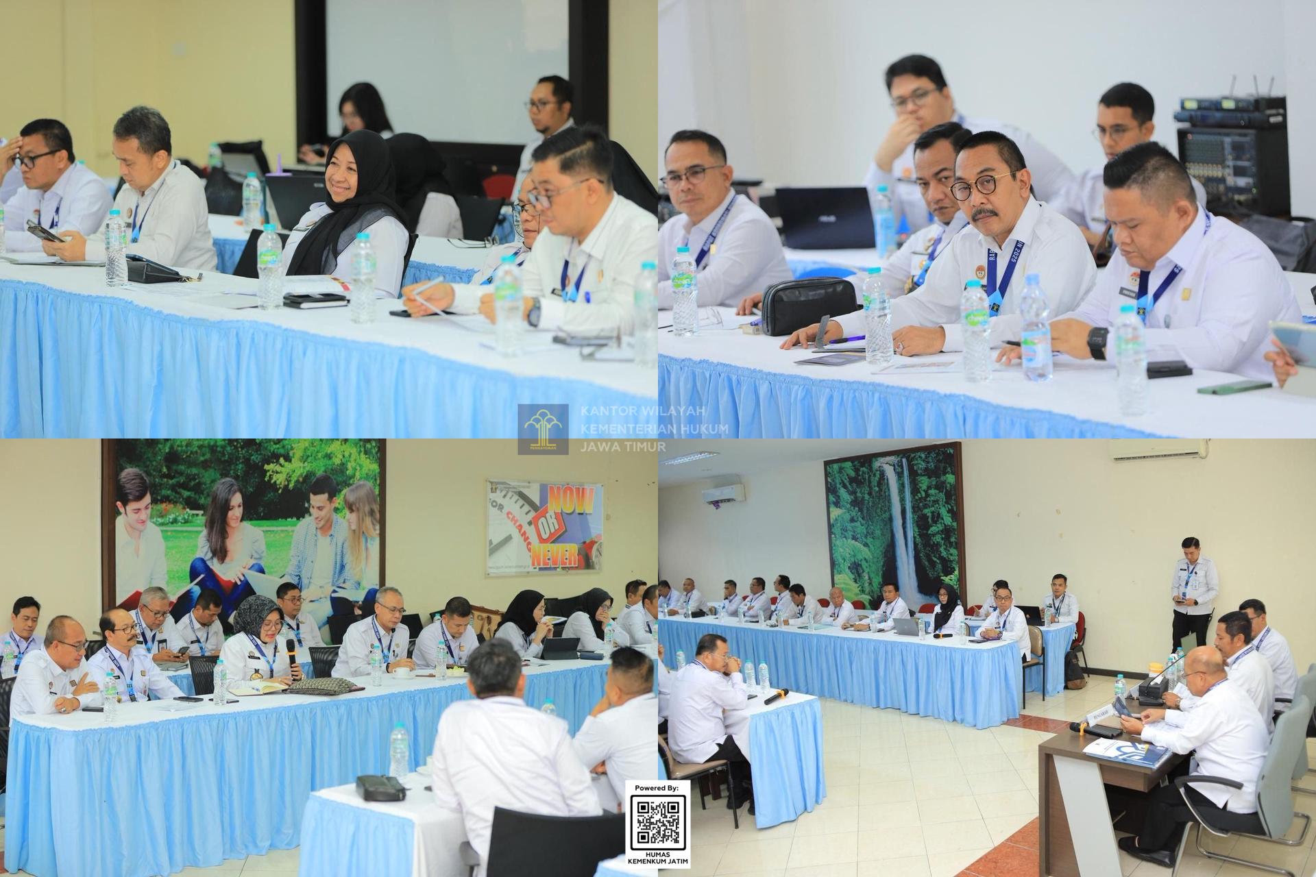 Kolase Kakanwil Kemenkum Jatim Pimpin Pembahasan Layanan AHU