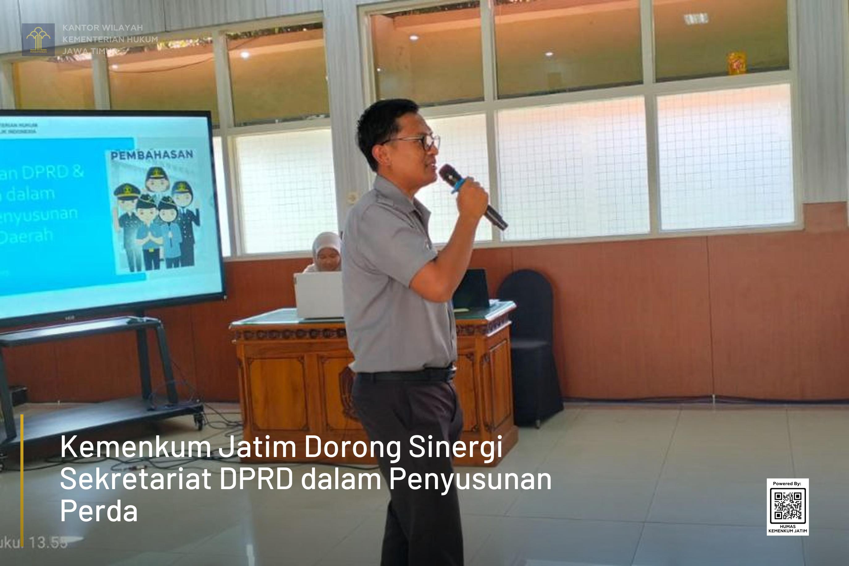 Kemenkum Jatim Dorong Sinergi Sekretariat DPRD dalam Penyusunan Perda