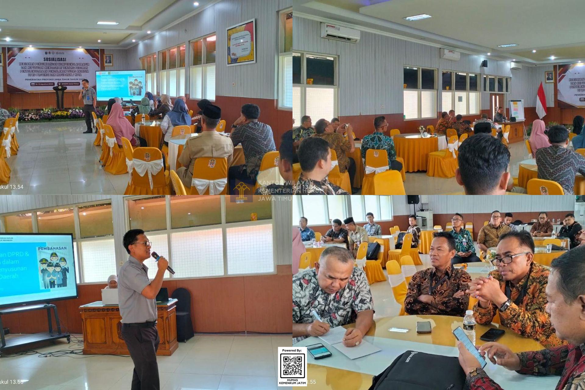 Kolase Kemenkum Jatim Dorong Sinergi Sekretariat DPRD dalam Penyusunan Perda