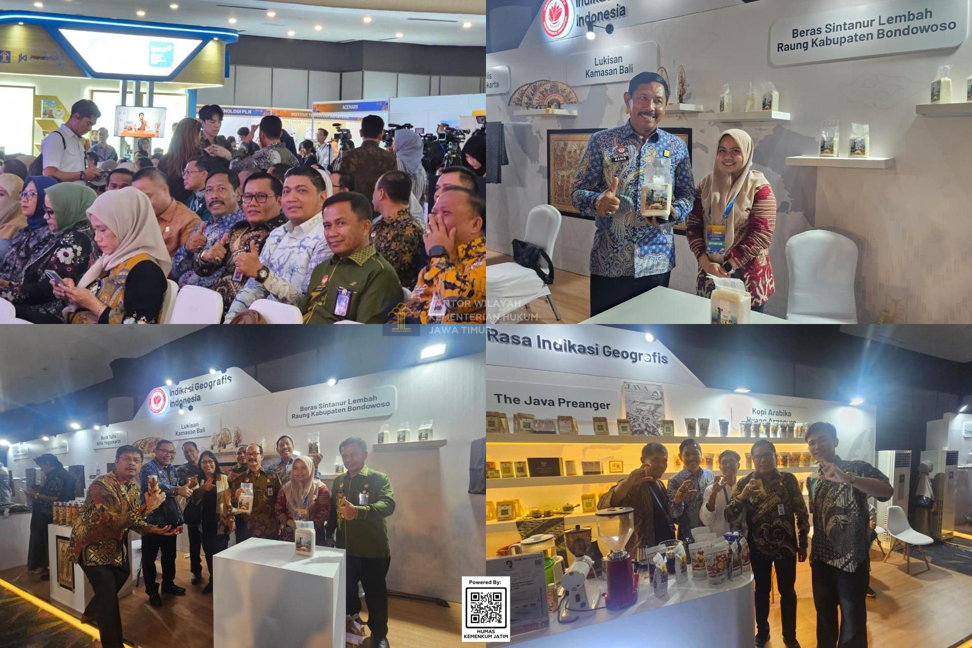 Kolase Kemenkum Jatim Pamerkan Produk Unggulan pada IPExpose 2025