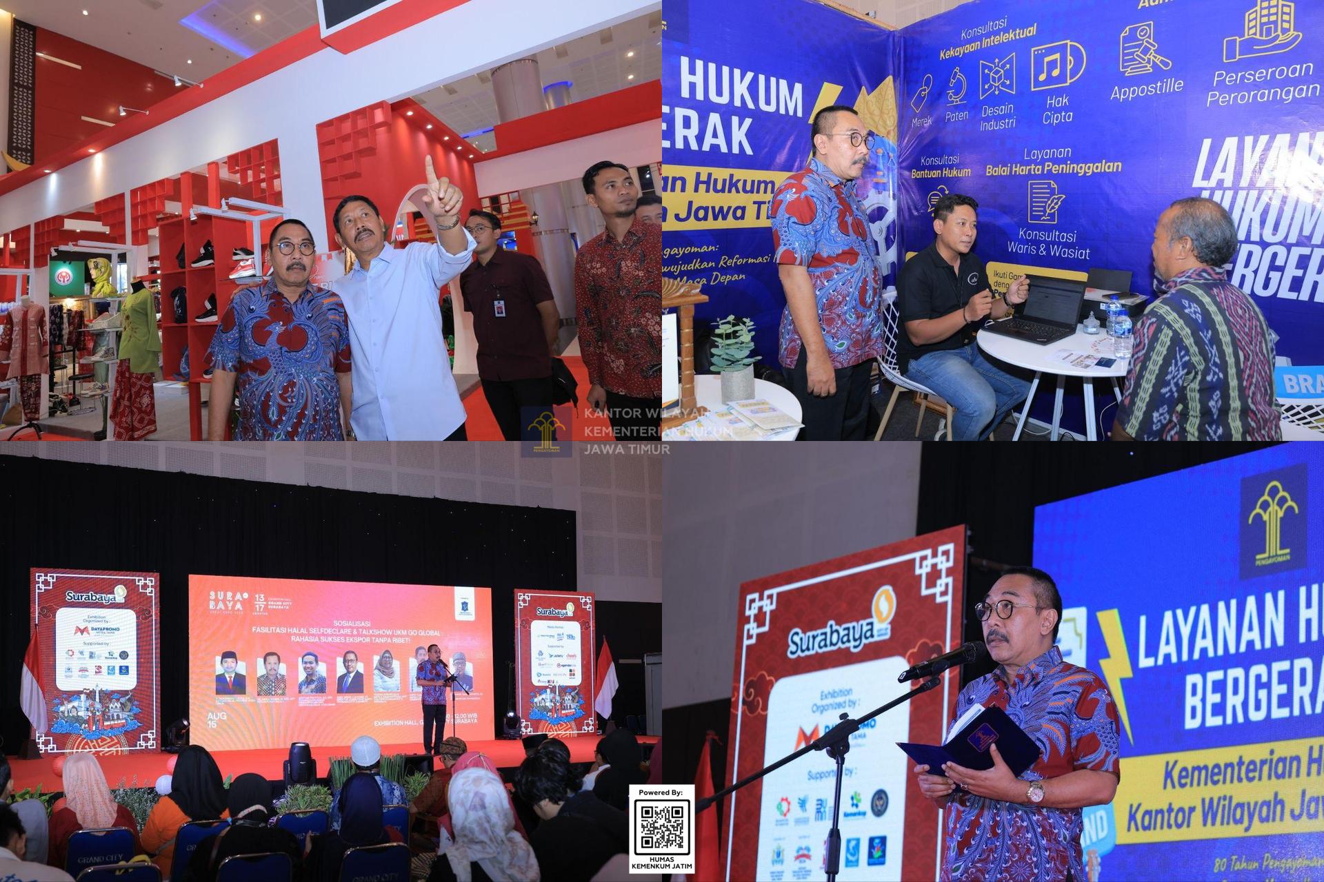 Kolase Kemenkum Jatim Buka Layanan Hukum di Surabaya Great Expo, Dorong KI Jadi Aset Produktif