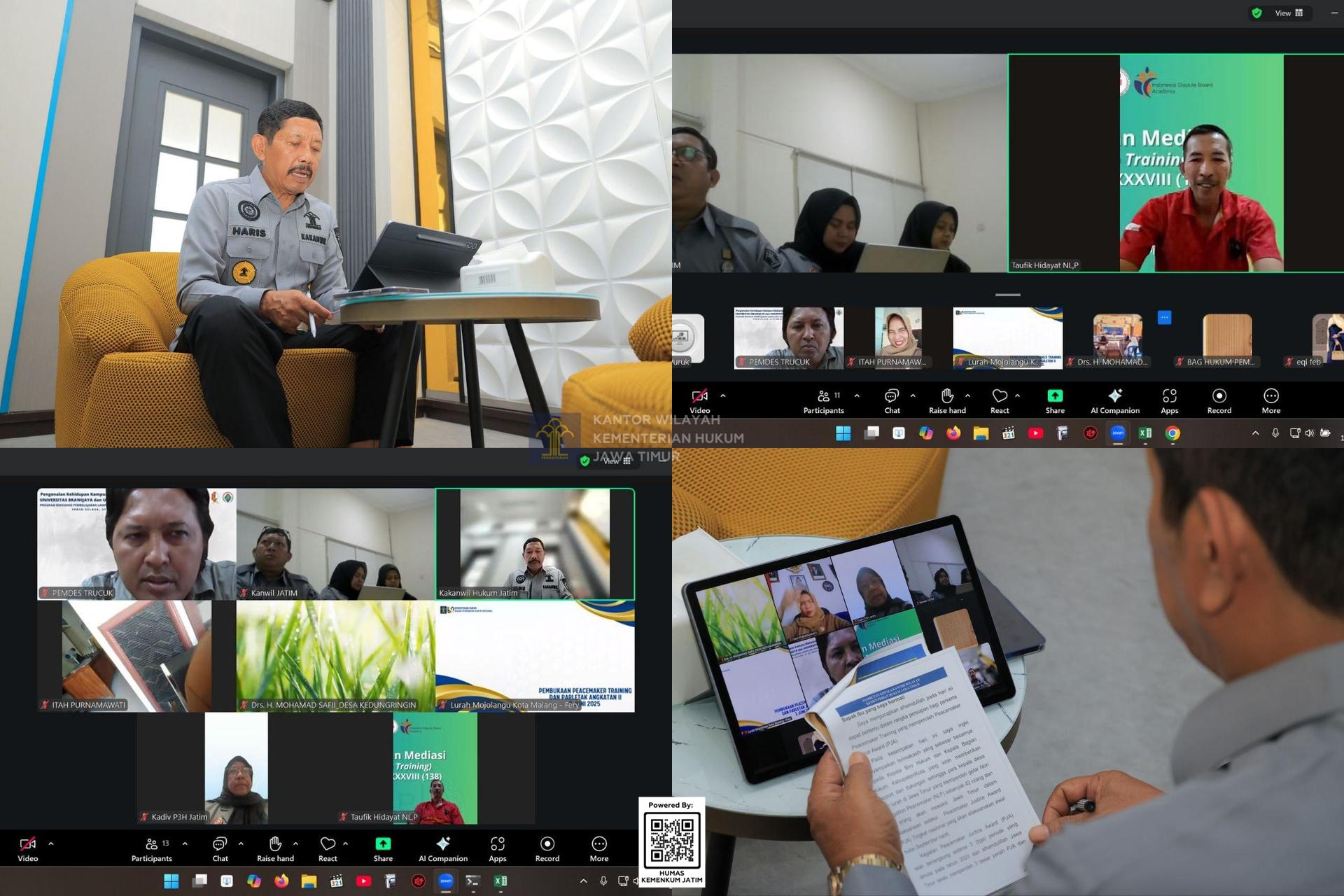 Kolase Kemenkum Jatim Bekali Peserta Peacemaker Justice Award 2025