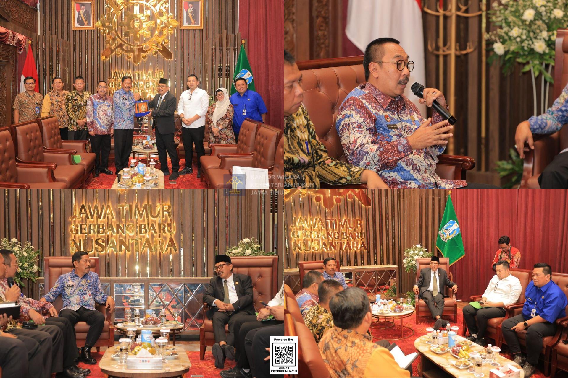 Kolase Kanwil Kemenkum Jatim dan DPRD Jatim Perkuat Sinergi Pembentukan Produk Hukum