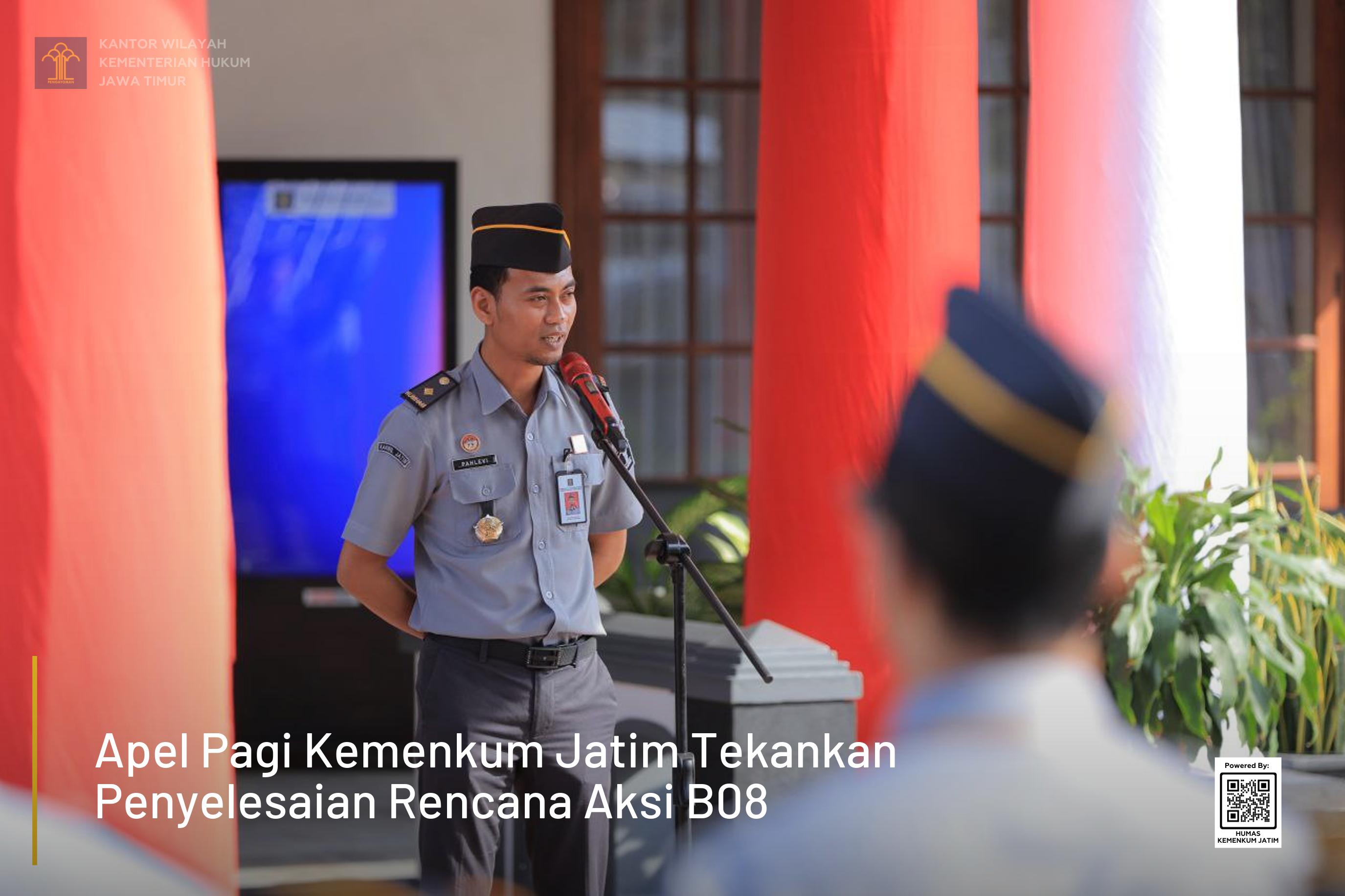 Apel Pagi Kemenkum Jatim Tekankan Penyelesaian Rencana Aksi B08