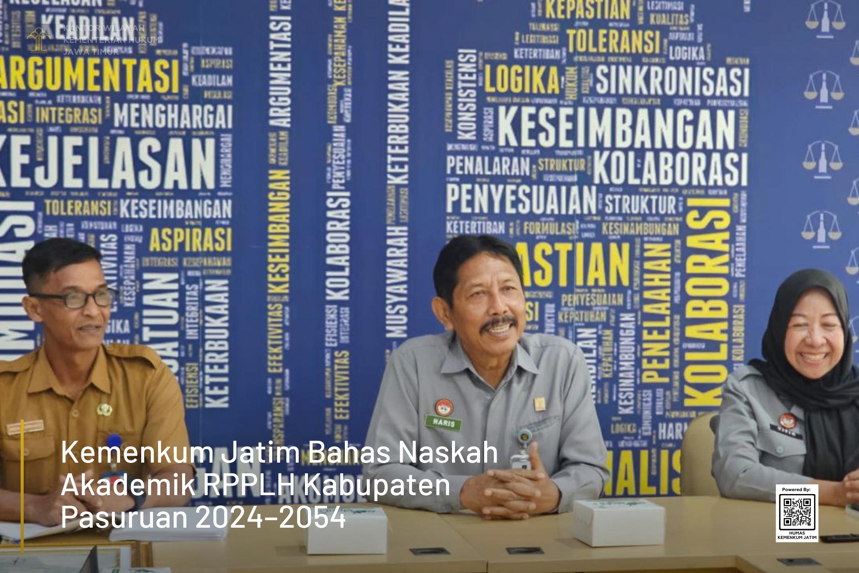 Kemenkum Jatim Bahas Naskah Akademik RPPLH Kabupaten Pasuruan 2024–2054