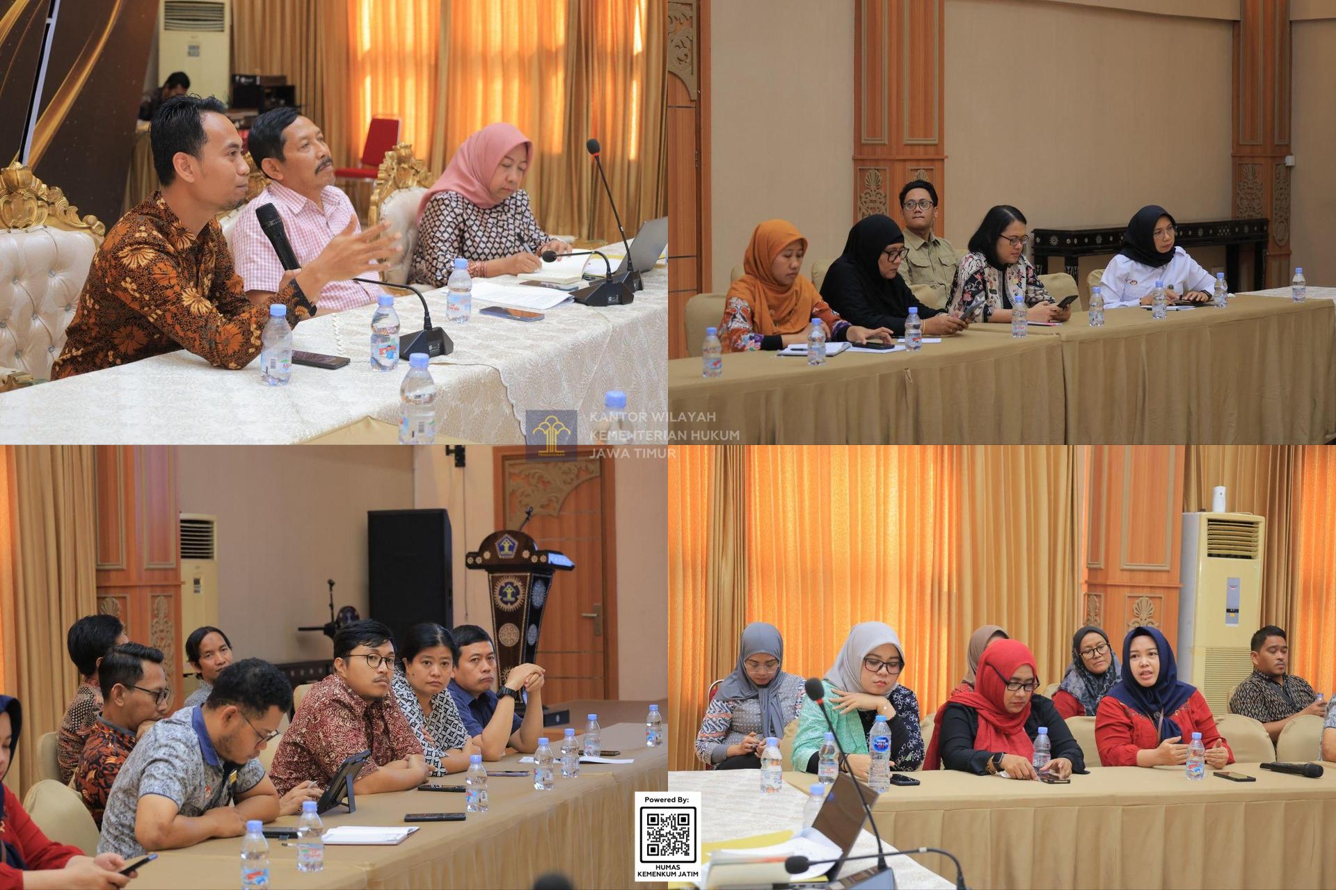Kolase Kemenkum Jatim Gelar Rakor Percepatan Pembentukan Posbankum Desa/Kelurahan