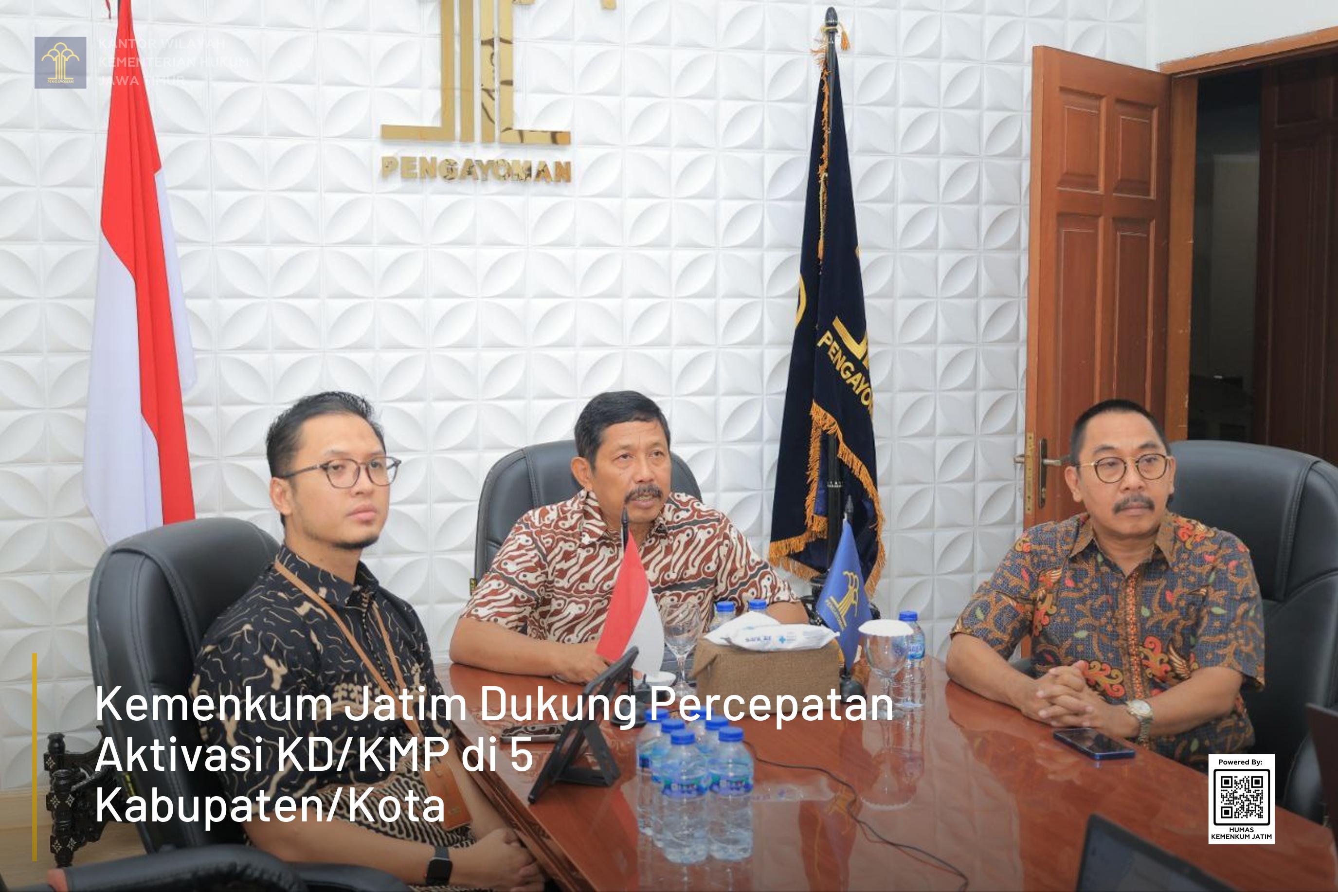 Kemenkum Jatim Dukung Percepatan Aktivasi KD/KMP di 5 Kabupaten/Kota