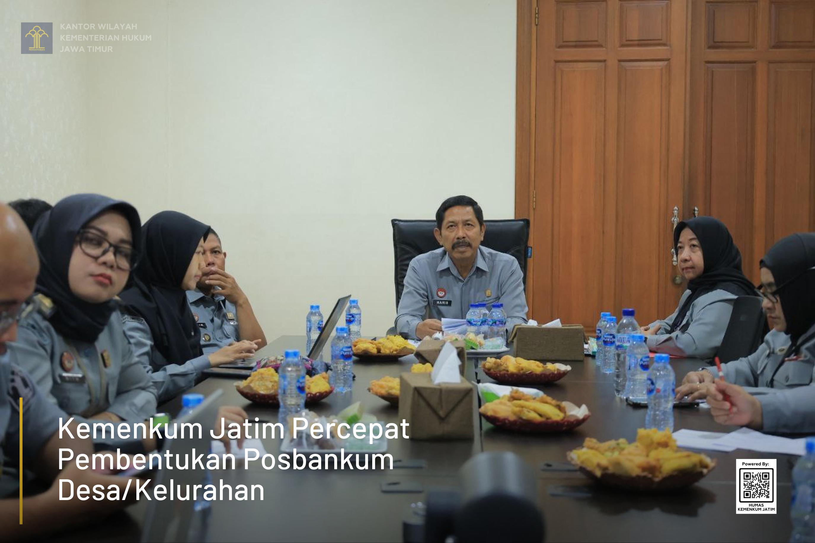Kemenkum Jatim Percepat Pembentukan Posbankum Desa/Kelurahan