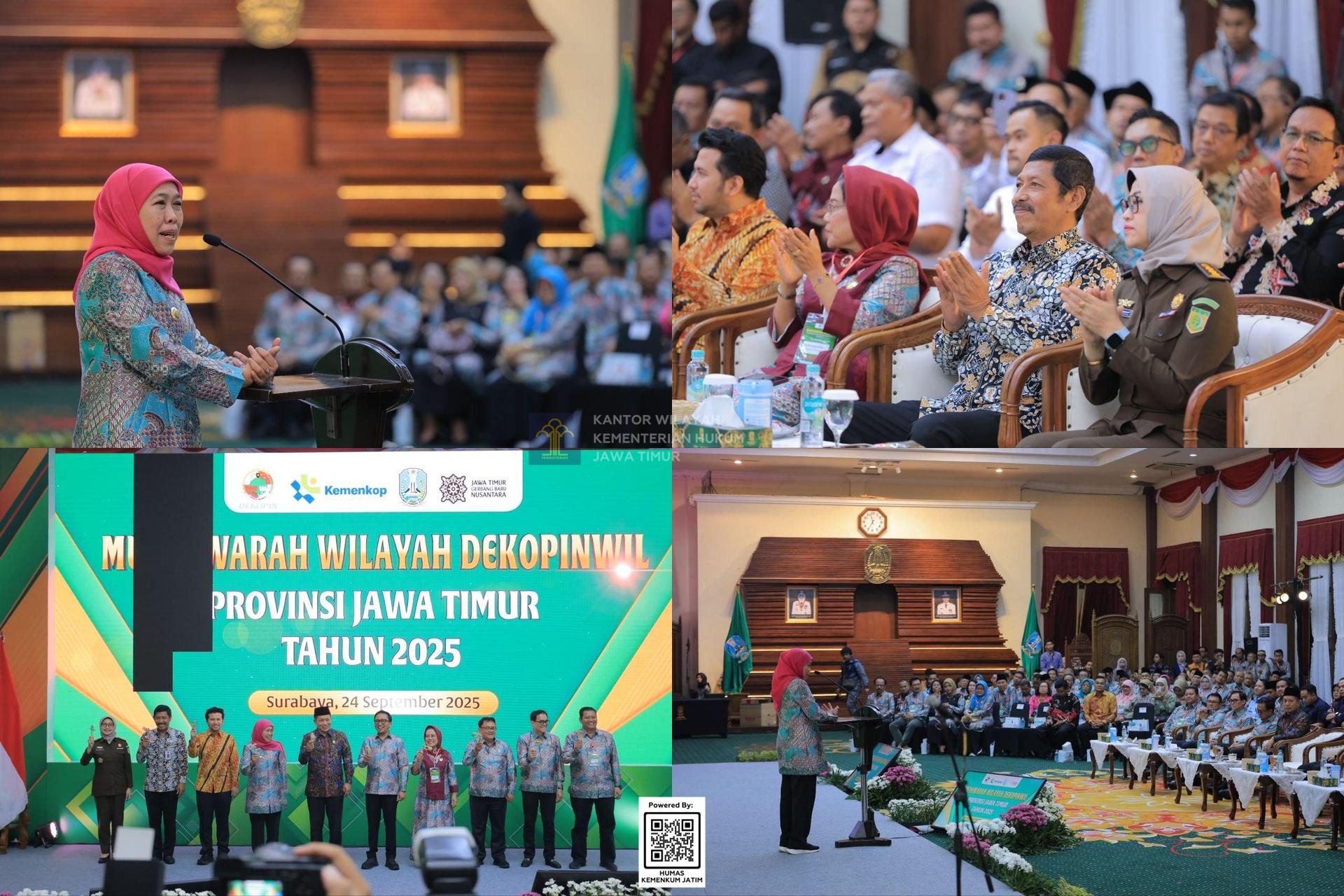 Kolase Gubernur Jatim Dorong KDKMP Jadi Motor Ekonomi, Kakanwil Kemenkum Jatim Tegaskan Dukungan Penataan Regulasi