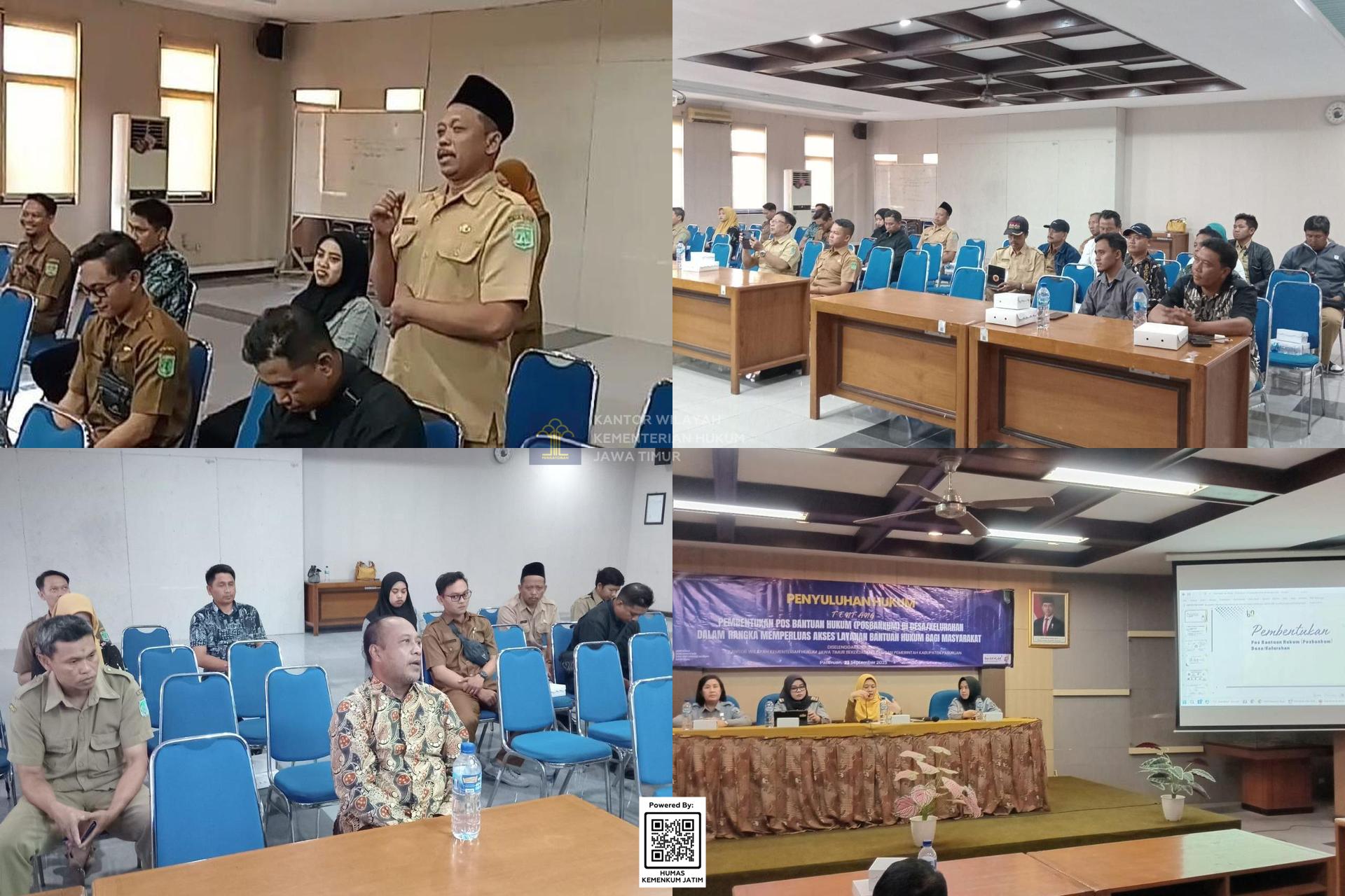 Kolase Kanwil Kemenkum Jatim Dorong Pembentukan Pos Bantuan Hukum di Desa/Kelurahan Pasuruan