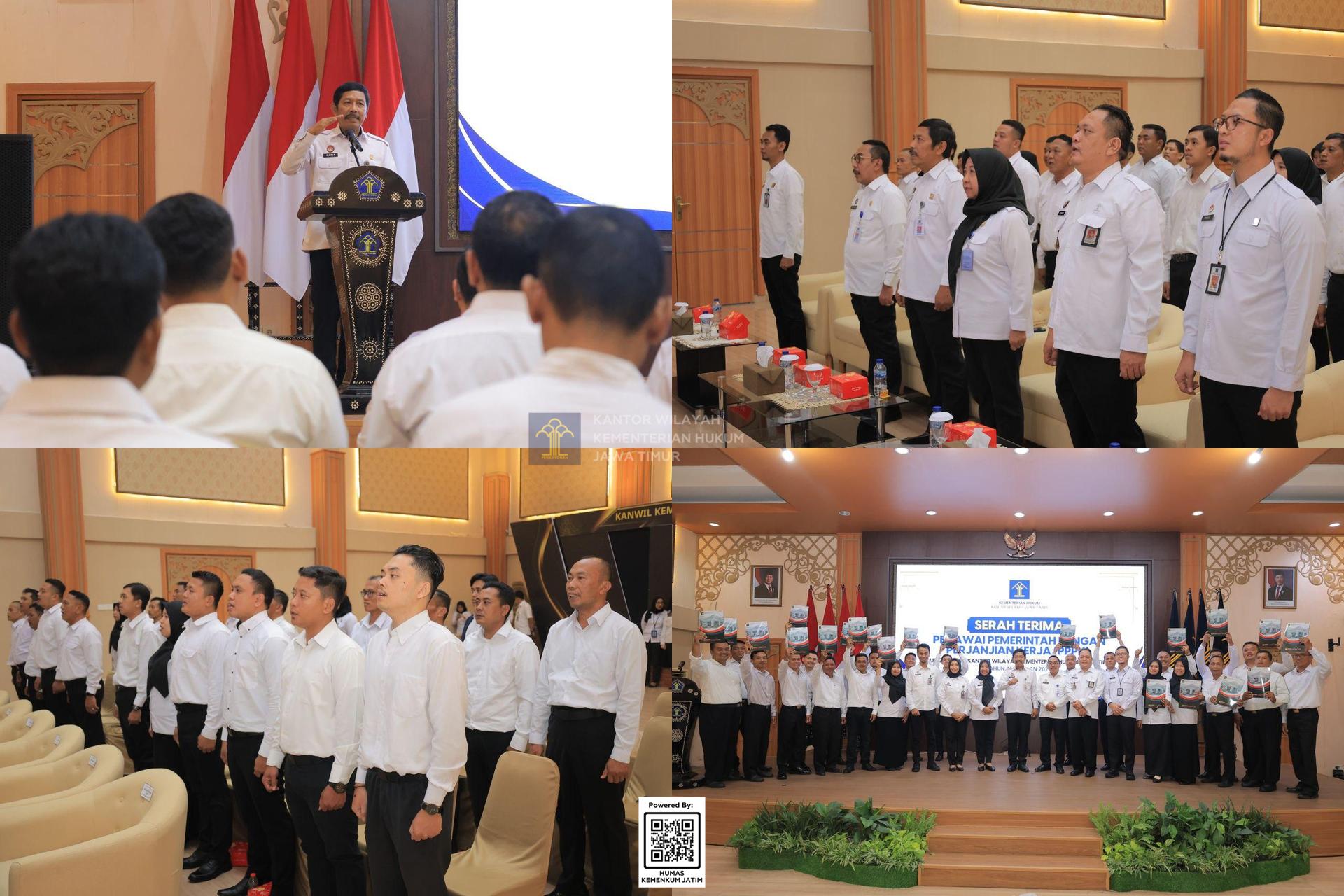 Kolase Serahkan SK 22 PPPK, Kakanwil Dorong Peningkatan Kinerja Pegawai