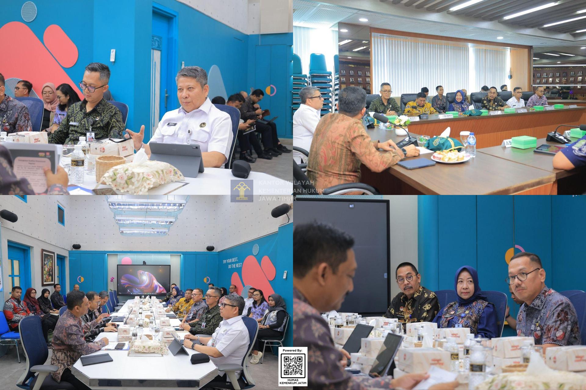 Kolase Sinkronisasi Reformasi Regulasi, Kemenko Kumham Imipas Bahas Sinergi di Jawa Timur