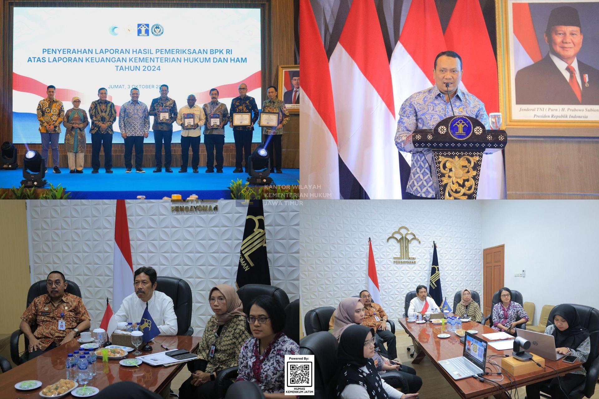 Kolase Kemenkum Jatim Apresiasi Pencapaian WTP ke-16 Berturut-turut