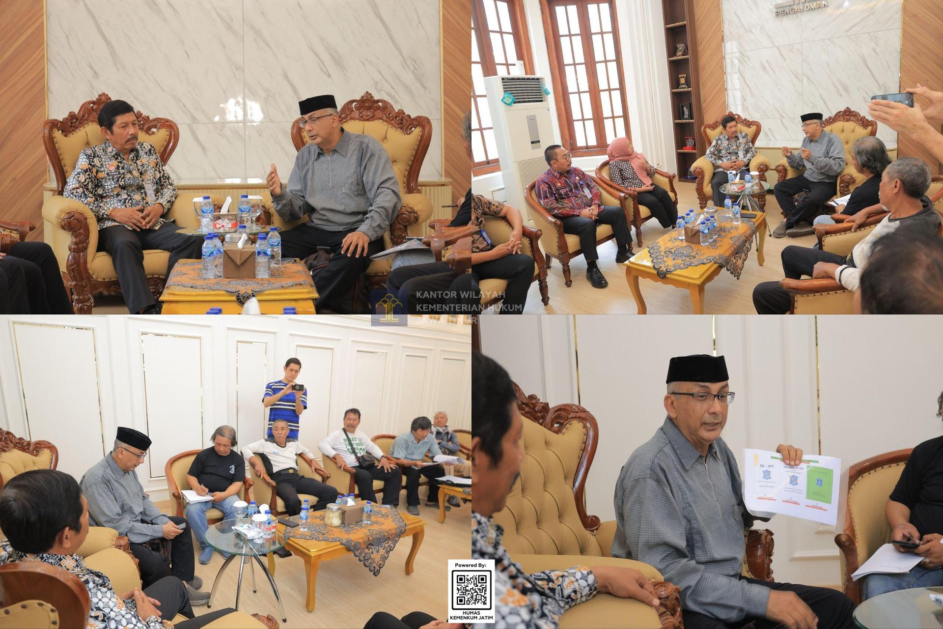 Kolase Kemenkum Jatim Terima Audiensi Aliansi Korban Surat Ijo Surabaya, Bahas Dugaan Pelanggaran HAM dan Status Tanah HPL