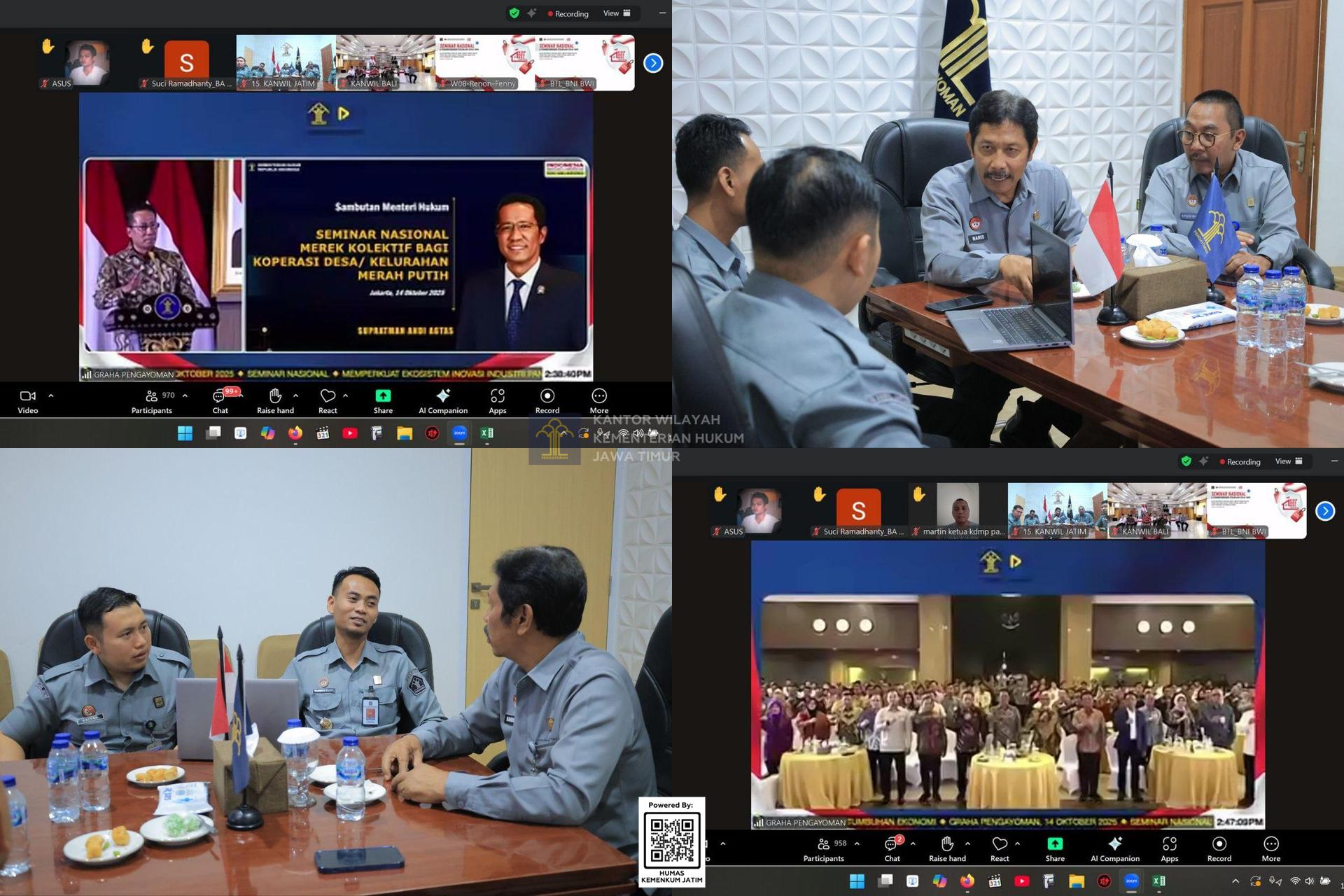 Kolase Kemenkum Jatim Siap Fasilitasi Pendaftaran 8.494 Merek Kolektif untuk KDMP se-Jatim