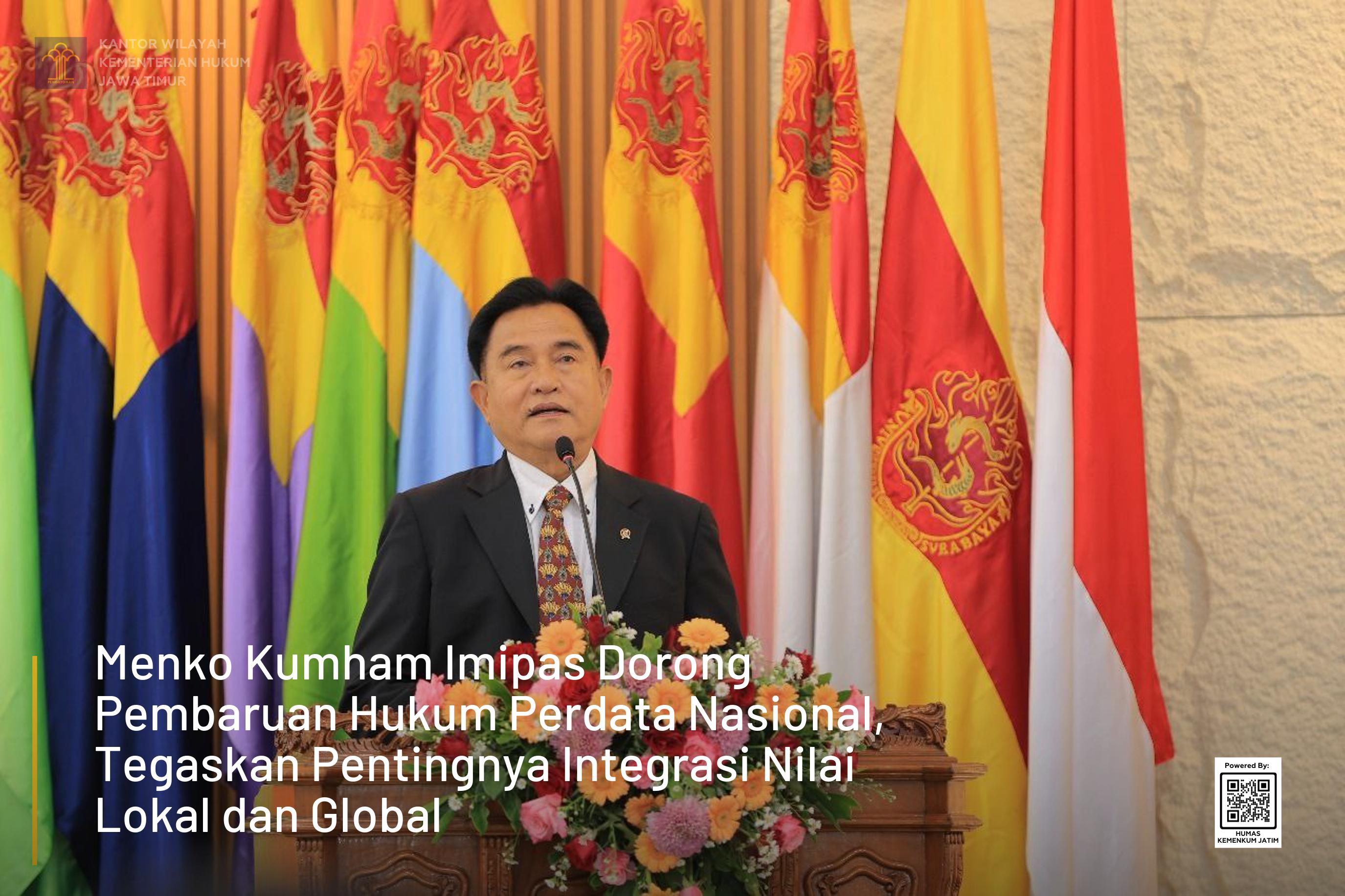 Menko Kumham Imipas Dorong Pembaruan Hukum Perdata Nasional, Tegaskan Pentingnya Integrasi Nilai Lokal dan Global