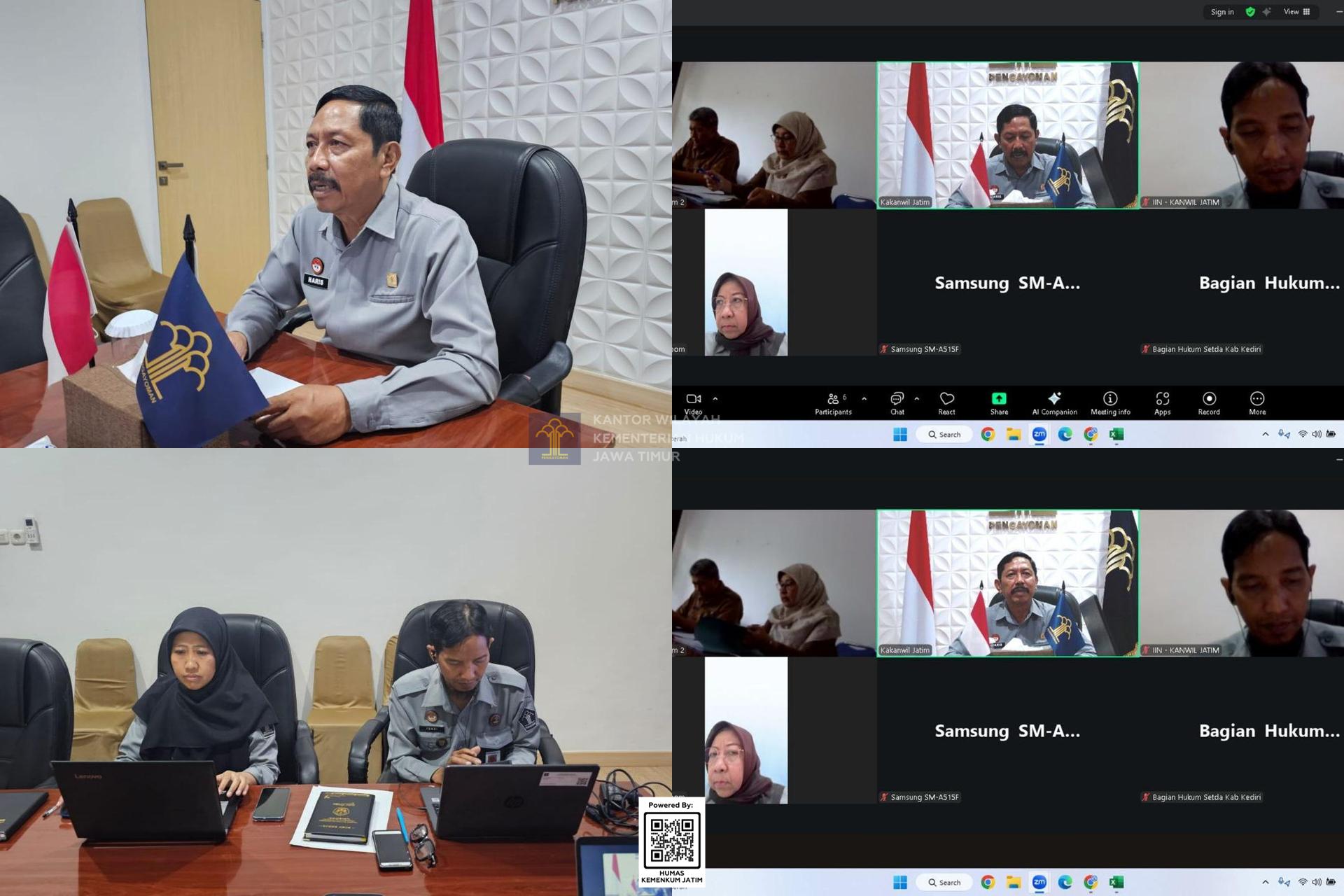 Kolase Kemenkum Jatim Dorong Percepatan Pembentukan Posbankum Desa di Kabupaten Kediri