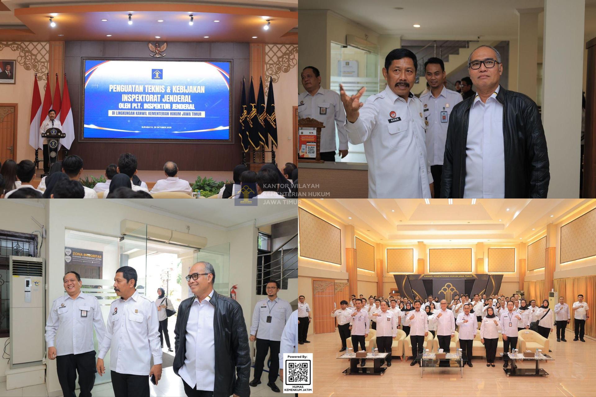 Kolase Plt Irjen Apresiasi Komitmen Kemenkum Jatim Perkuat Pengawasan Internal