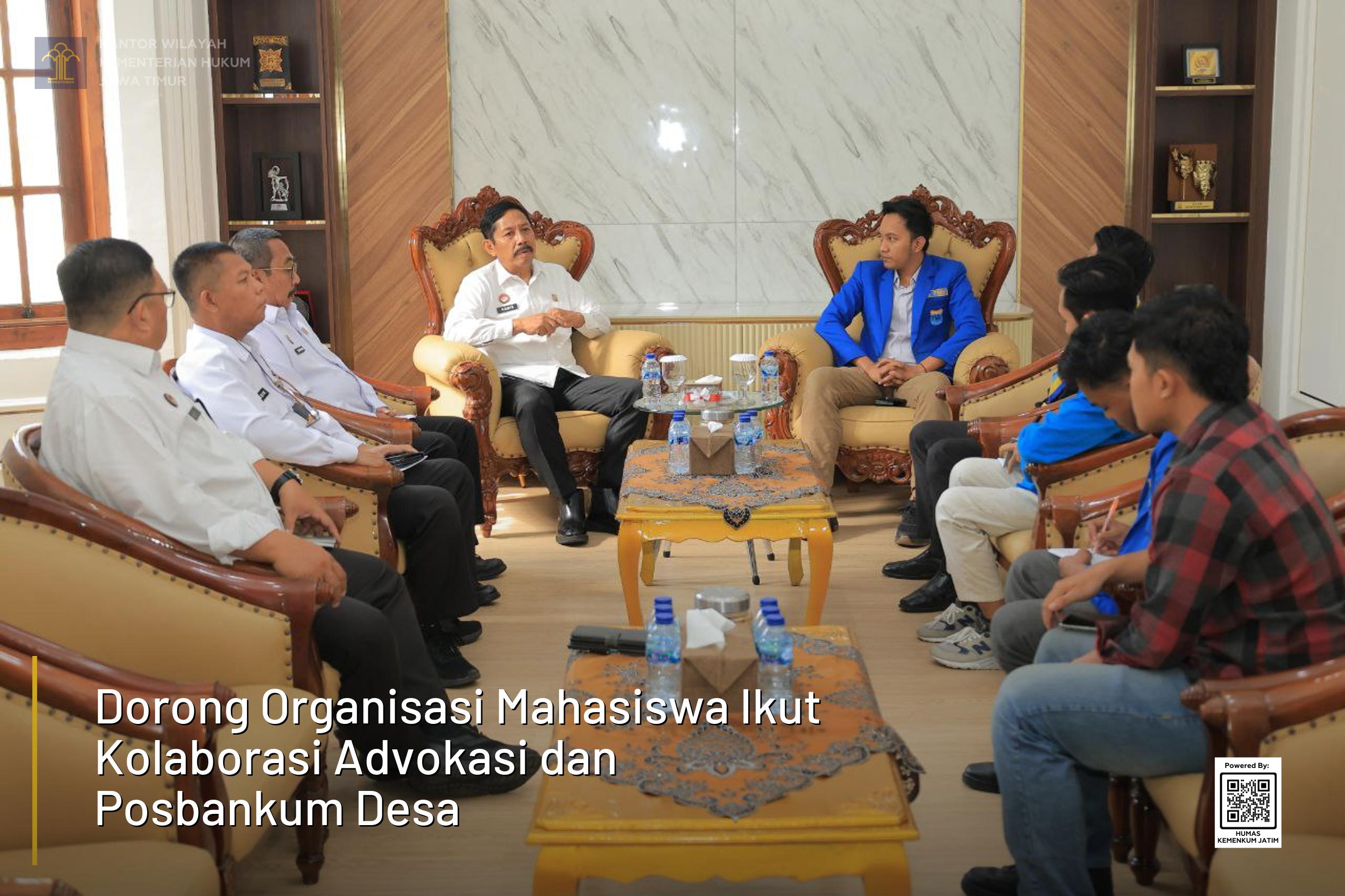 Dorong Organisasi Mahasiswa Ikut Kolaborasi Advokasi dan Posbankum Desa
