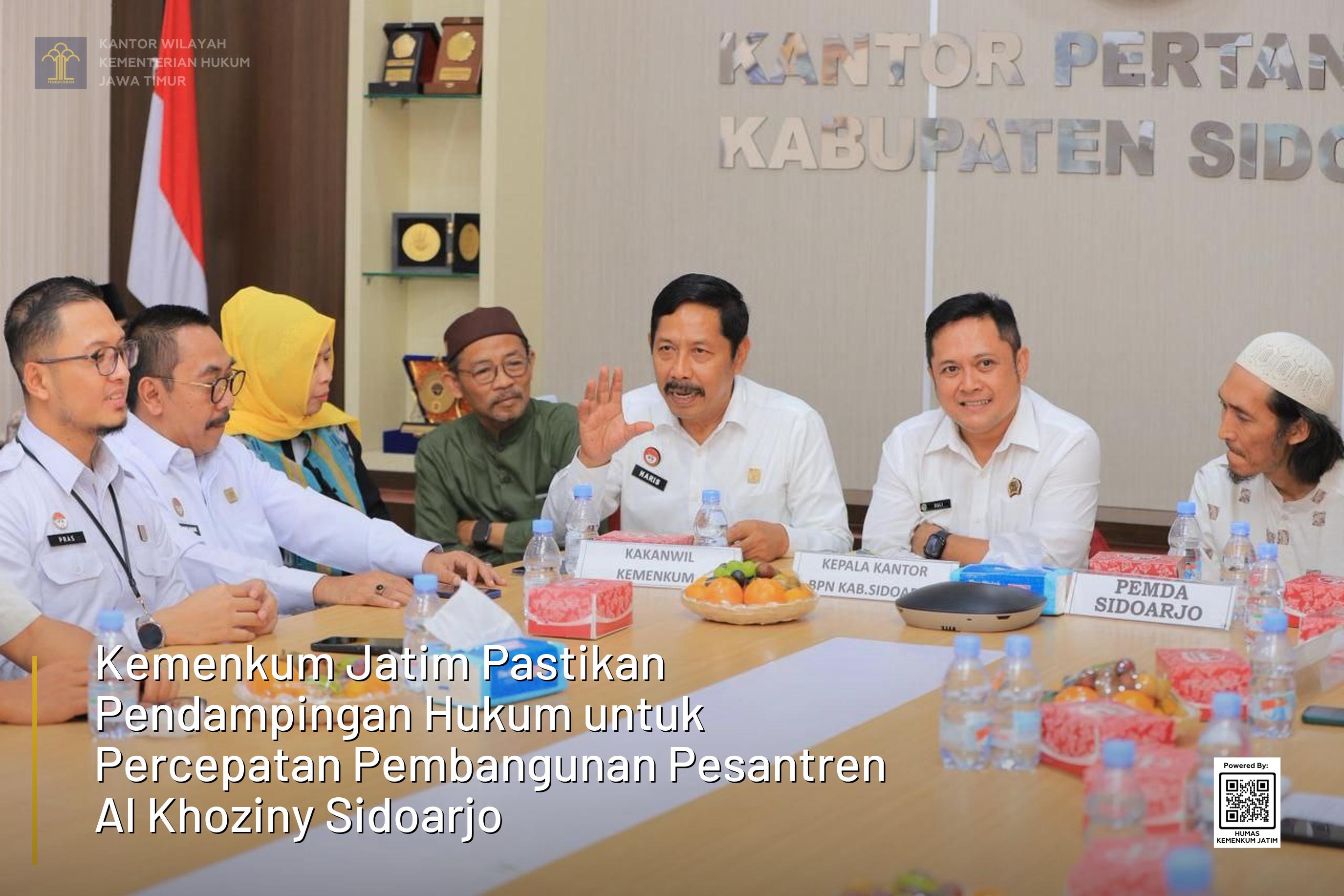Kemenkum Jatim Pastikan Pendampingan Hukum untuk Percepatan Pembangunan Pesantren Al Khoziny Sidoarjo