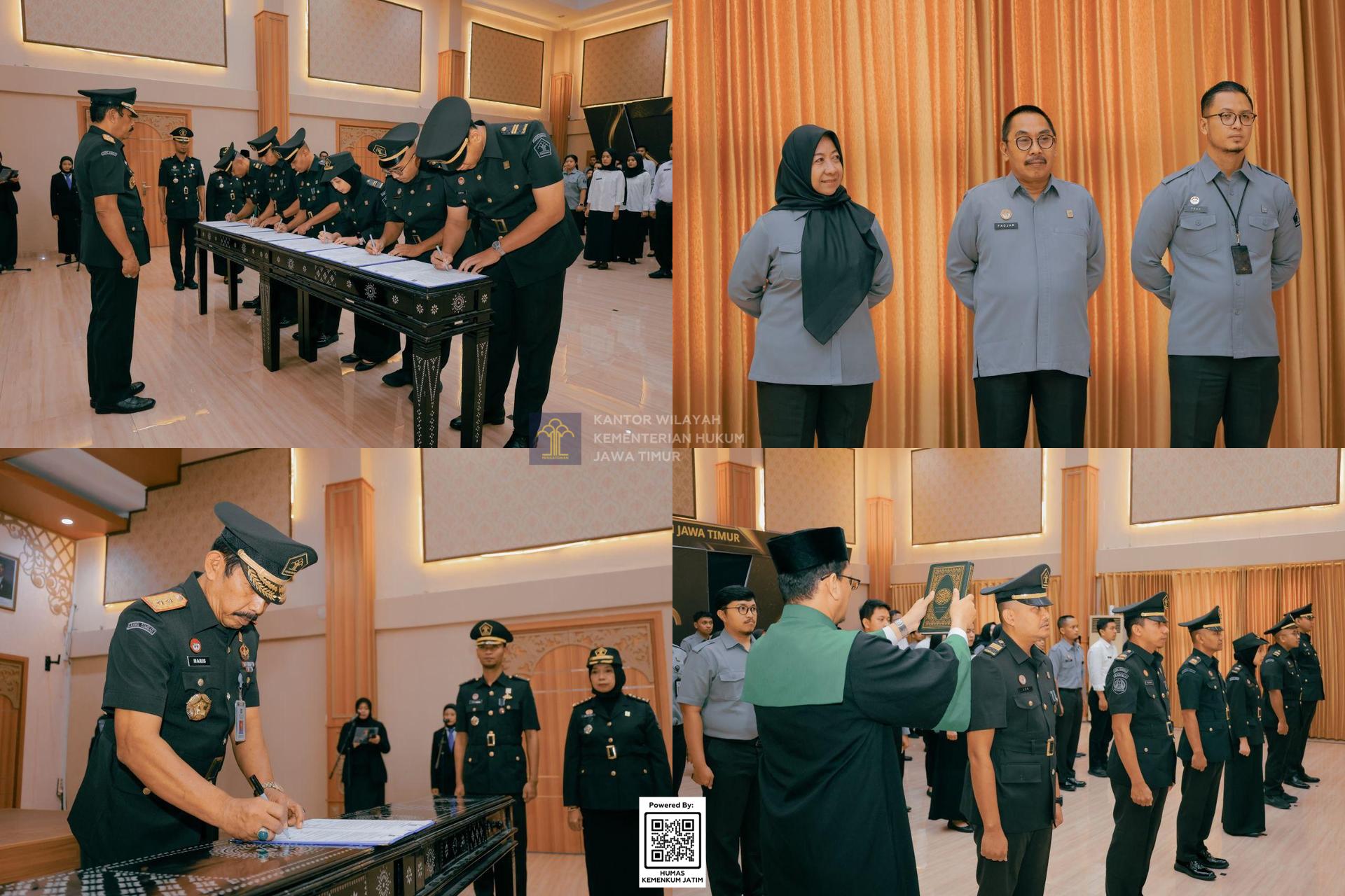 Kolase Kanwil Kemenkum Jatim Kukuhkan Pejabat Fungsional Pranata Komputer, Kakanwil Tekankan Peran Strategis dalam Transformasi Digital