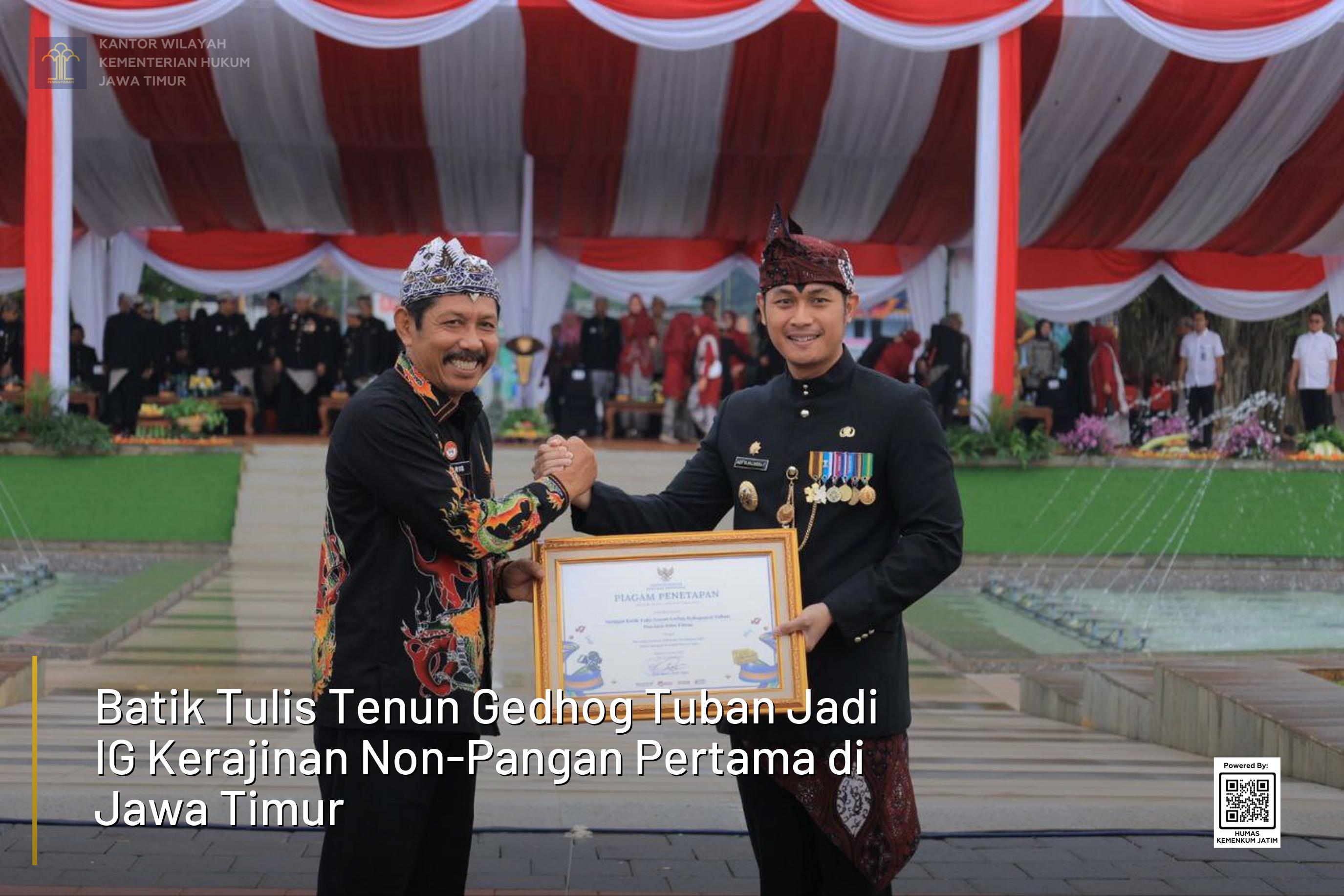 Batik Tulis Tenun Gedhog Tuban Jadi IG Kerajinan Non-Pangan Pertama di Jawa Timur