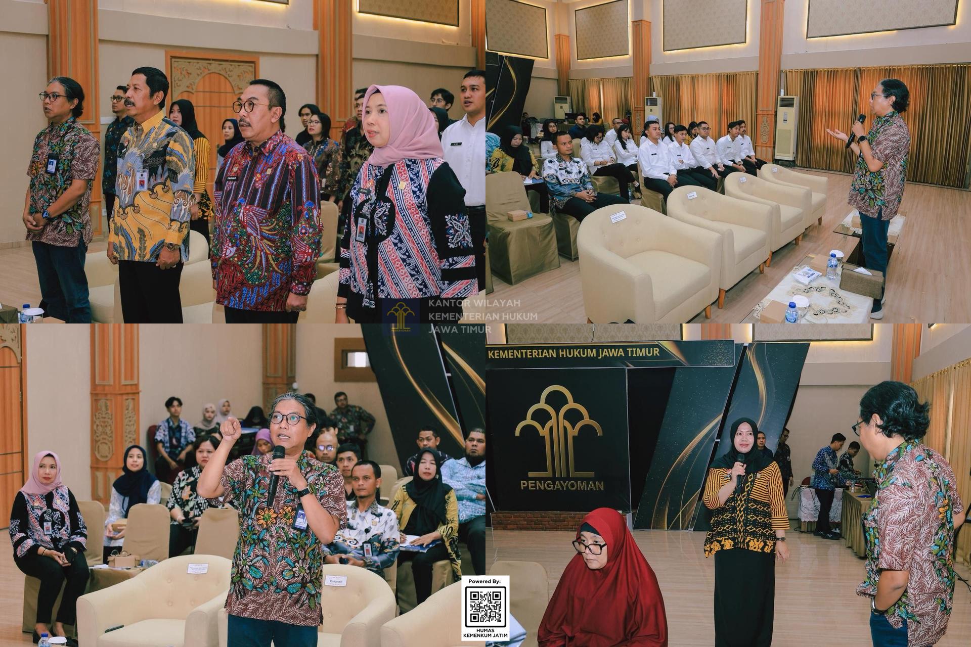 Kolase Kanwil Kemenkum Jatim Tingkatkan Kemampuan Pegawai dalam Penulisan Tata Naskah Dinas Sesuai PUEBI dan KBBI