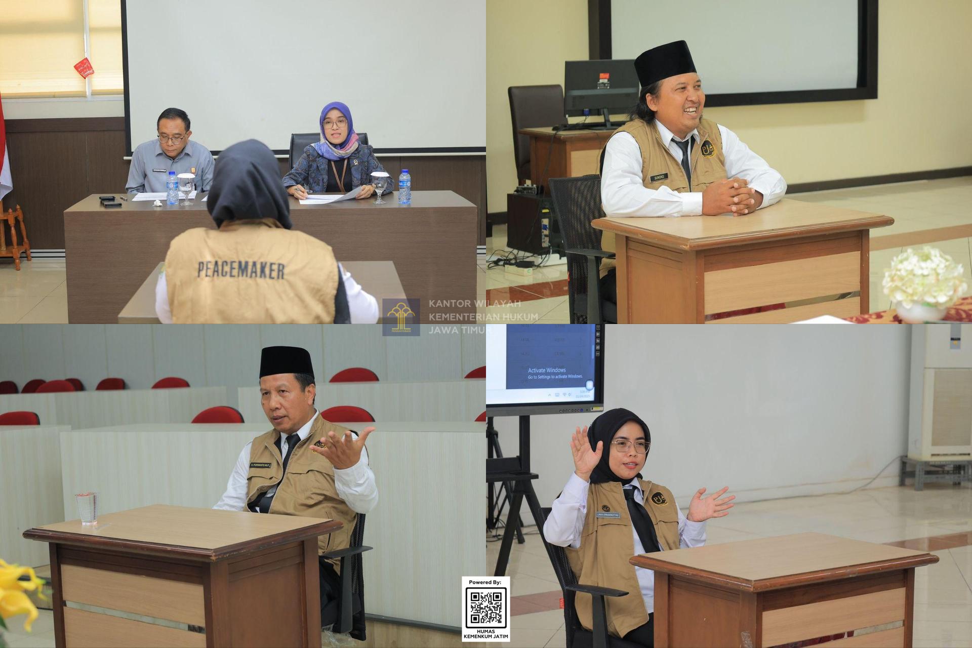 Kolase Enam Perwakilan Jawa Timur Jalani Audisi Peacemaker Justice Award 2025
